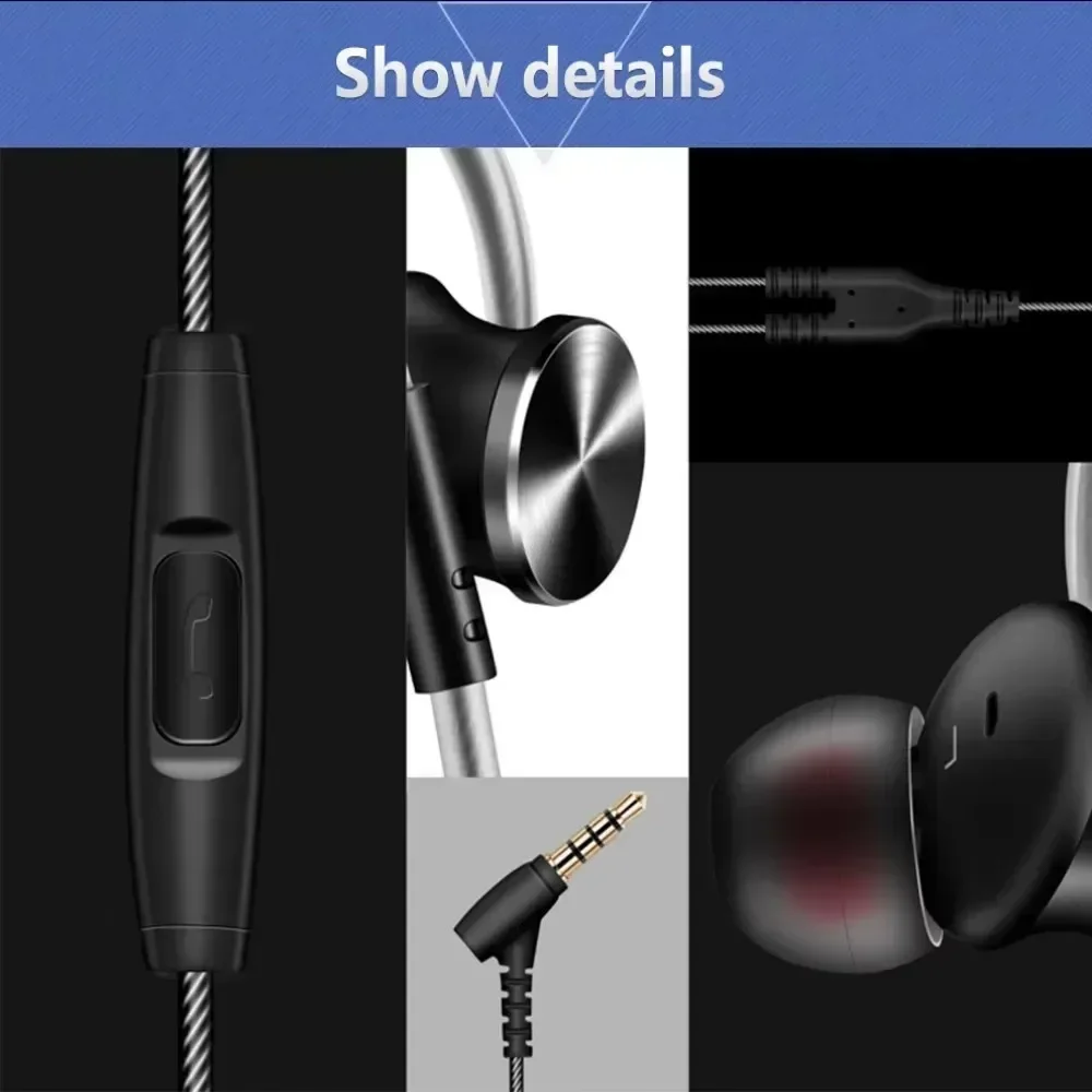 ZLRLMHY-Écouteurs de jeu magnétiques filaires, HiFi Bass Stereo, Type-C Music Earphones, Phone Computer Microphone Earphones, 3.5mm