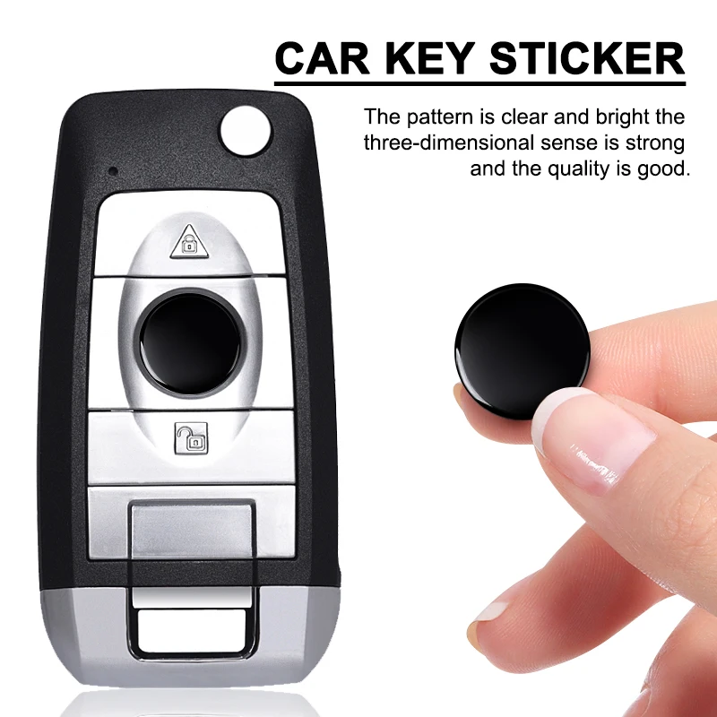 14mm Car Remote Control Key Badge Stickers for Lexus DACIA Suzuki Land Rover Mitsubishi Ssangyong Mazda MG Opel Kia Nissan Saab view 3