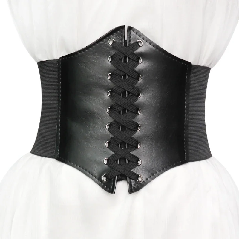 Corsets for Women Wide Belt Gothic Slimming Sheath Flat Belly White Corset Elastic High Waist Faux Leather Black Belts Korsett