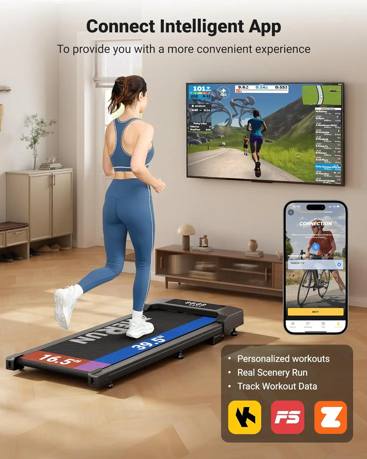 Home and Office, 10% Auto Incline Walking Pad, 2.5 HP Brushless, Portable, App & Remote Control, LED Display