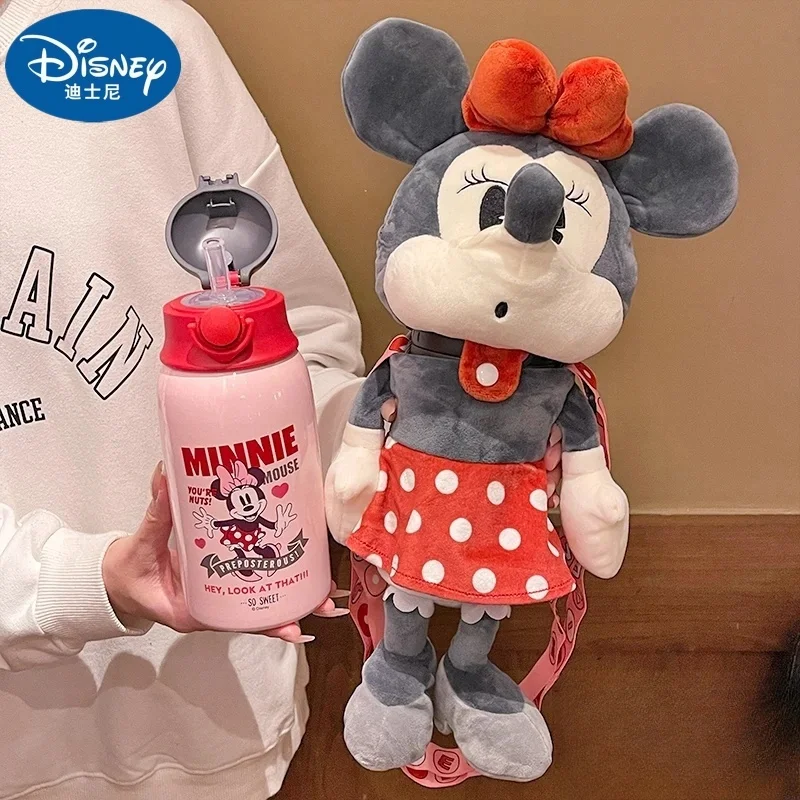 

Disney Frozen Elsa Princess Thermos Cup Minnie Mickey Mouse Water Bottle Sullivan 3d Thermos Plush Doll Cup Cover Set Gift