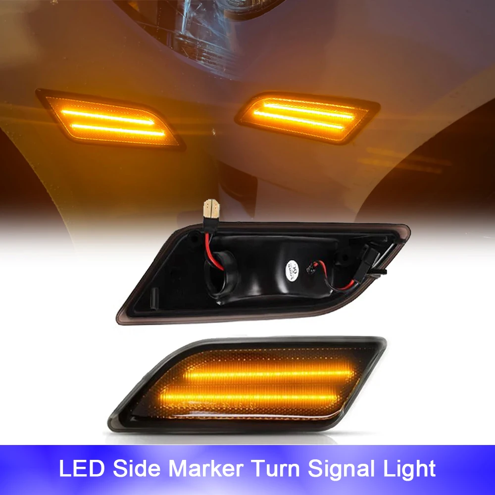 

1pair Amber Front Fender Side Marker LED Turn Signal Light No Error For C63 AMG C350 C300 C250 C-Class W204 2012-2014