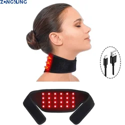 Red Light Belt for Neck,Wrist,Chin,Waist Massager Relief Fatigue LED Light Cosmetology Wearable Wrap Muscle Devices USB Plug-in