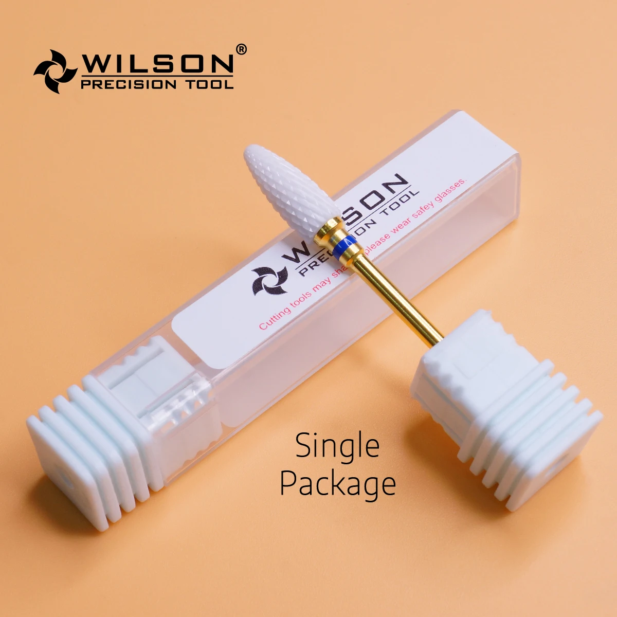 WILSON PRECISION TOOL Bullet Shapes-White Ceramic Dental Lab Cutter-Left Handed Person Used