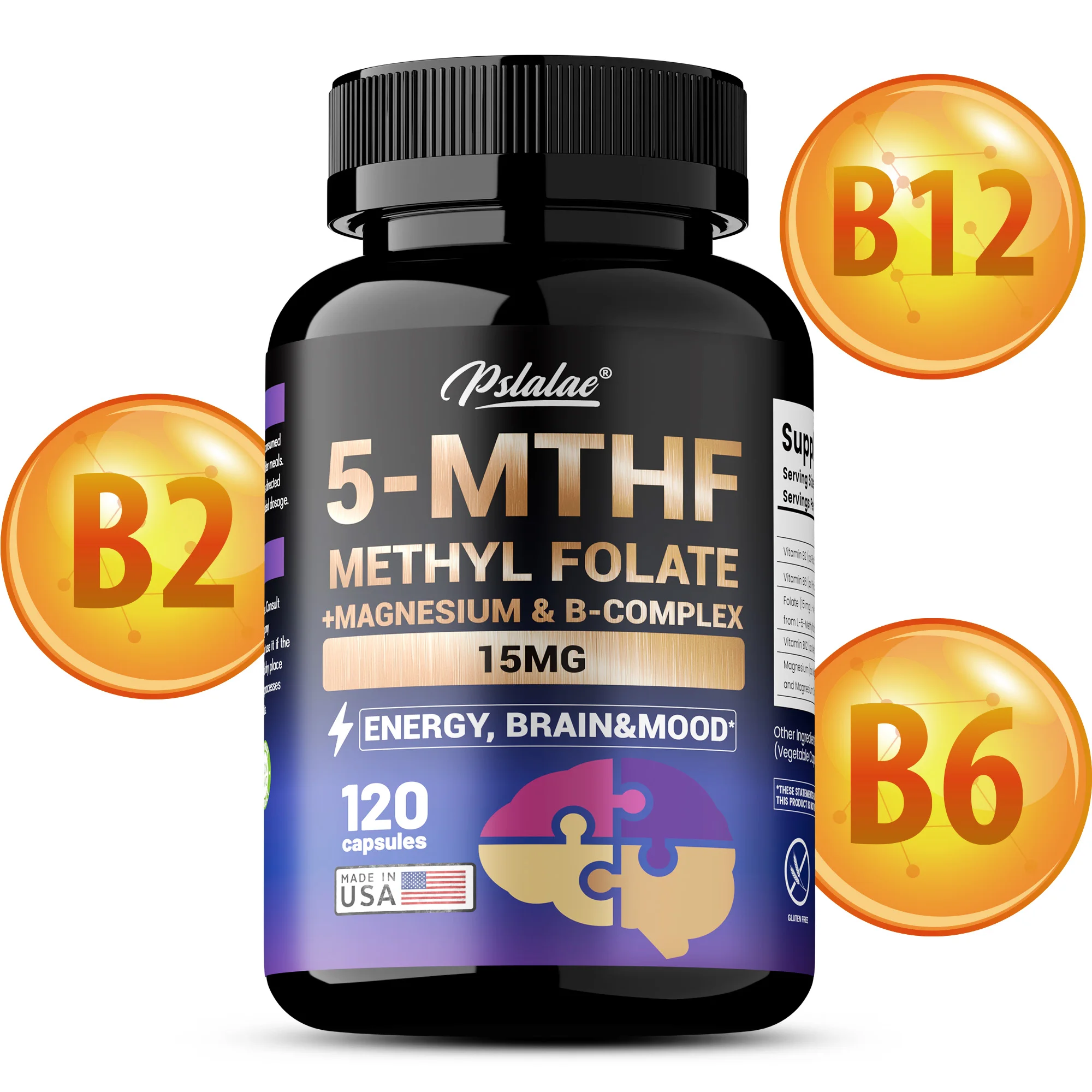

Биологически активная добавка 5-MTHF (метилфолат) - улучшает когнитивные функции, память, концентрацию и ясность ума, повышает энергию, поддерживает работу мозга и улучшает настроение.
