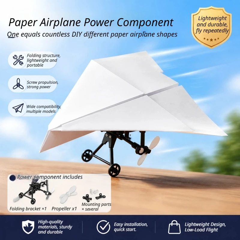 Diy Electric Paper Plane Modification Kit Remote Control Aircraft Model Parts Foldable Fuselage For Flying Hobby Enthusiasts