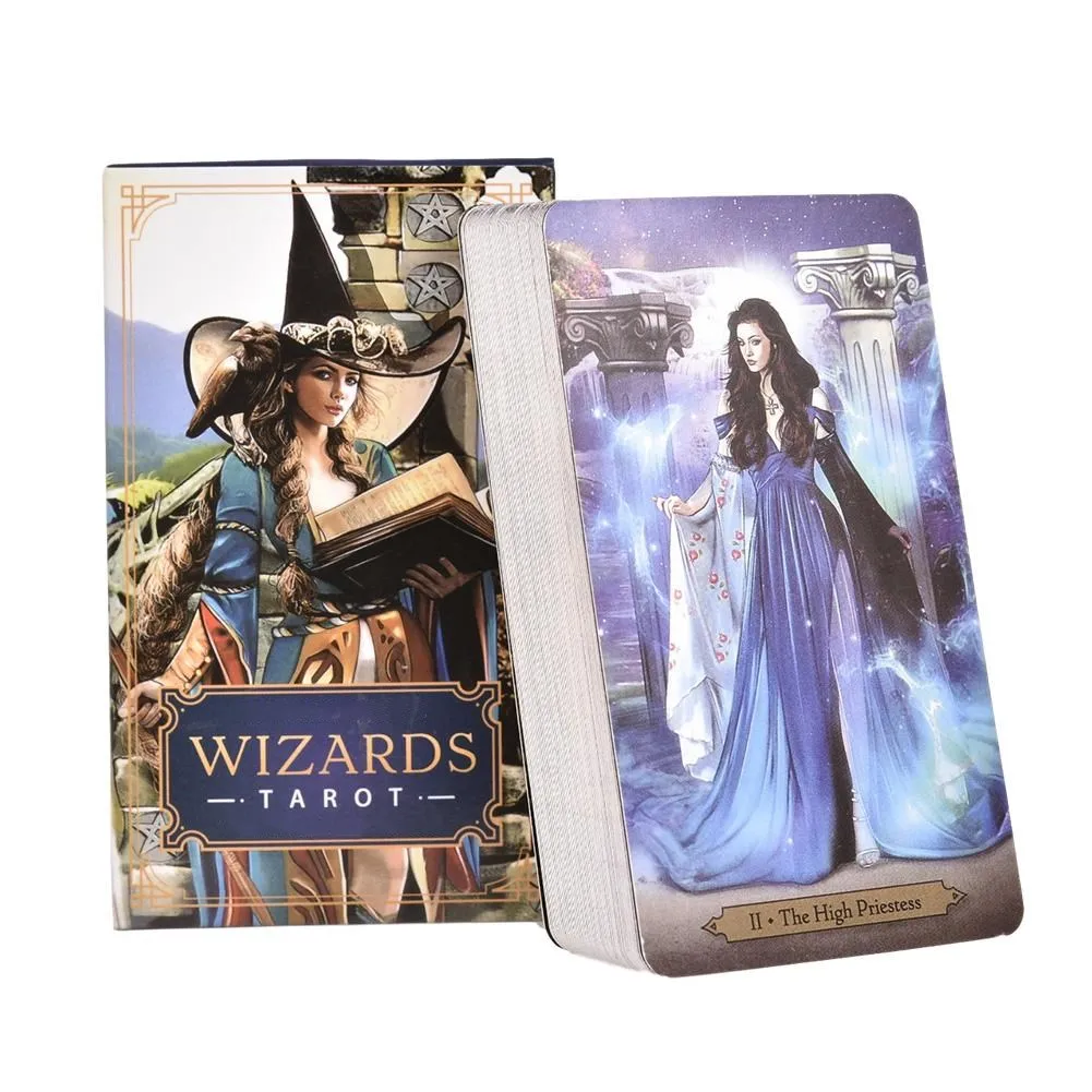 

Wizards Tarot Cards English Read Fate Board Game Oracle Cards Playing Card Deck Games For Party Personal Entertainment