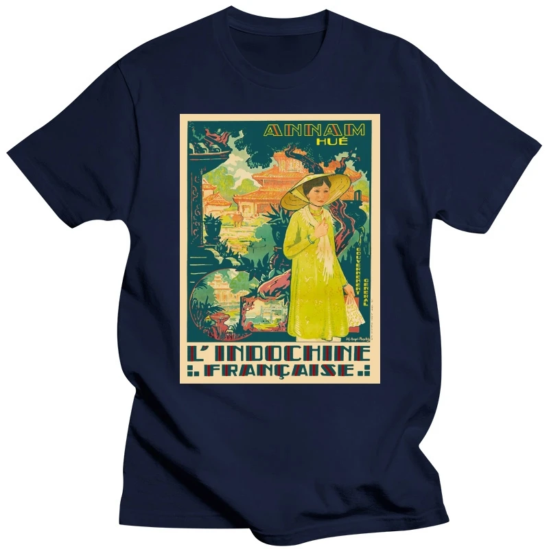 Vietnam - L'Indochine Francaise - Annam - Hue - (Jos Henri Ponchin c. 1931) - Vintage Ad 64106 (Black T-Shirt X-Large)