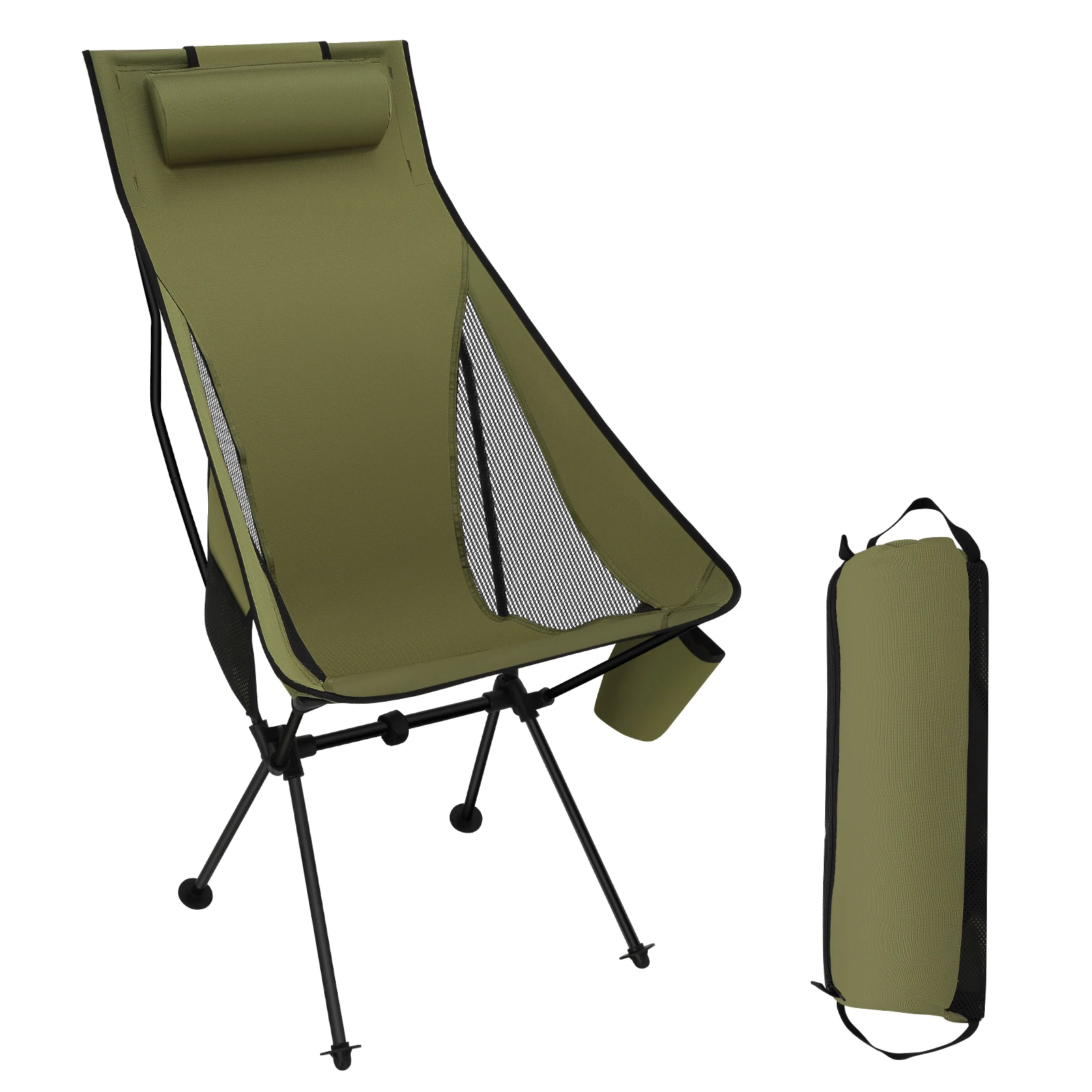 

Складной стул для кемпинга, портативный легкий стул для кемпинга, сверхлегкий стул для улицы, 150 кг для рыбалки/кемпинга/походов/пляжа/сада