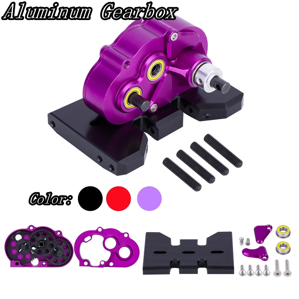CNC Aluminum Gearbox OD-3 Overdrive Transmission Lightweight for 1/10 RC Crawler LCG Chassis SCX10 III Pro Capra Upgrade Parts
