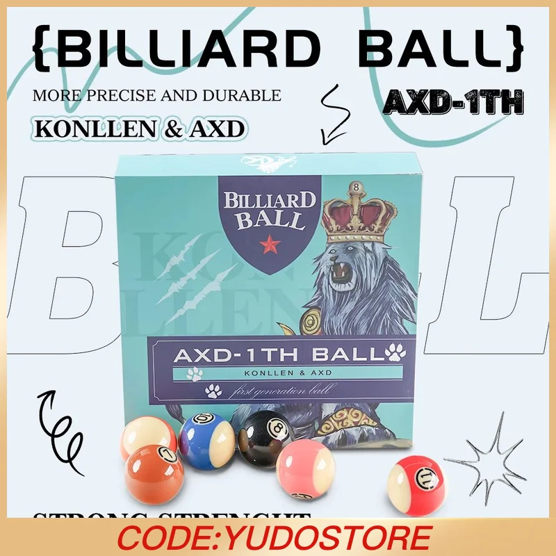 

KONLLEN Billiard Balls 57.2mm Resin Balls Set 2-1/4" 16pcs Full Set For Pool Tables Billiard Pendulum Sticker Accessories