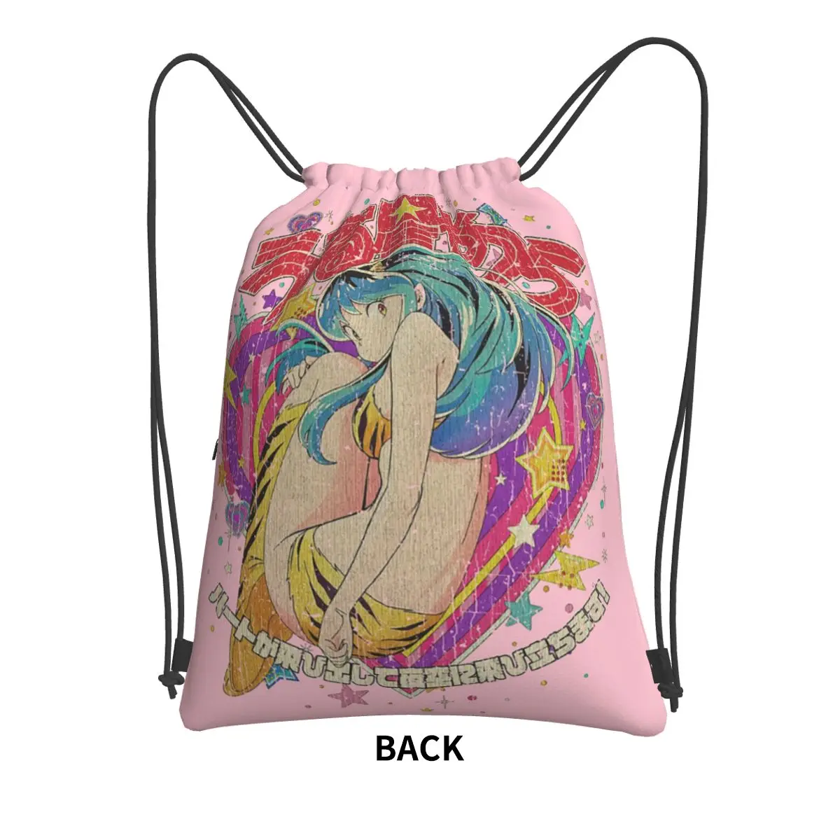 Flying Lamu Anime Urusei Yatsura Backpacks Casual Drawstring Bags Sports Bag Book Bags for Man Woman School