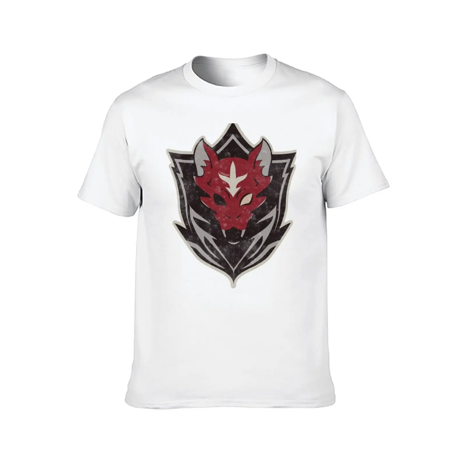 Gundam: Requiem for Vengeance Red Wolf Squadron Insignia (Distressed) T-Shirt graphics plain black t shirts men