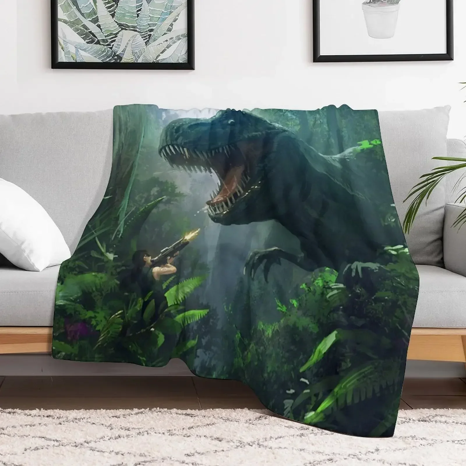 ARK: ENDURE DINO ATTACK T-REX ENDURE Throw Blanket Sofa for babies Blankets