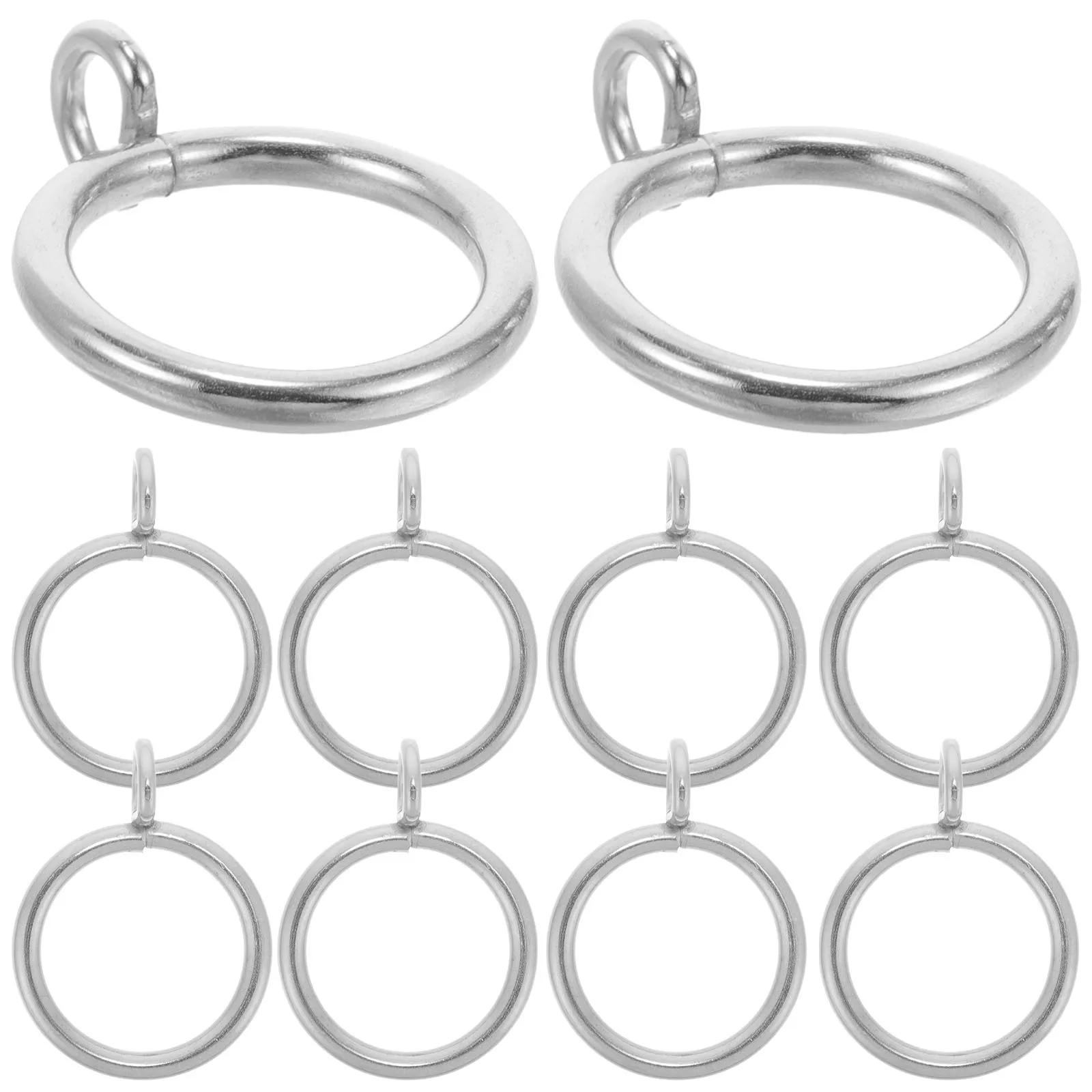 

10Pcs Curtain Hooks Sturdy Metal Ring for Shower Curtain Thicken Design Rustproof Easy Install Drapery Hanging Decorative Ring