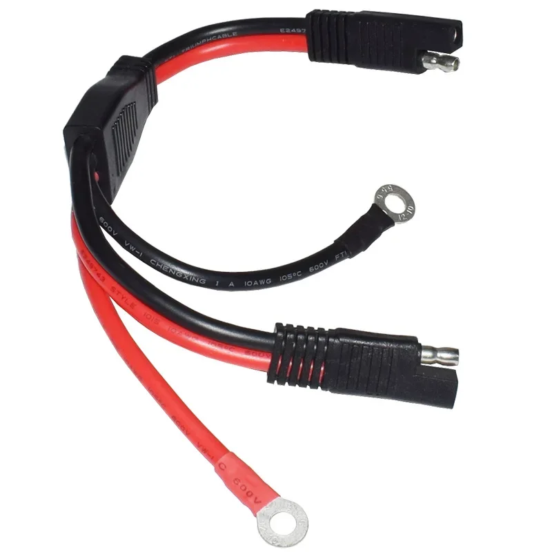 Cabo de Alimentação de Desconexão Rápida de 30CM 12AWG SAE para Terminal O-Ring para Carregamento de Bateria de Motocicletas e Veículos