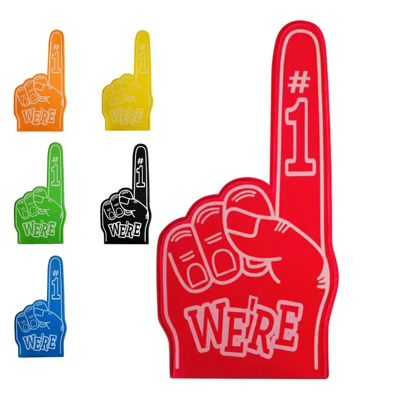 

Universal Giant Foam Finger Cheerleading Props Hand Sports Event Cheering Palm Party Props Number 1 Foam Fan Finger 18inch