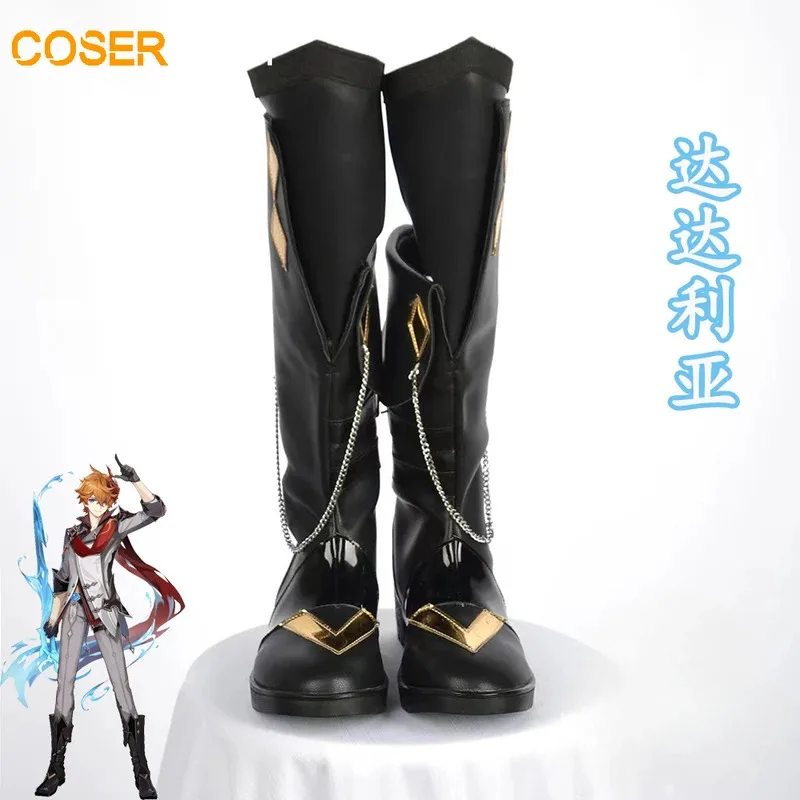 

GenshinImpact Tartaglia Cosplay Boots Comic Anime Halloween Party Game Cosplay Shoes Prop