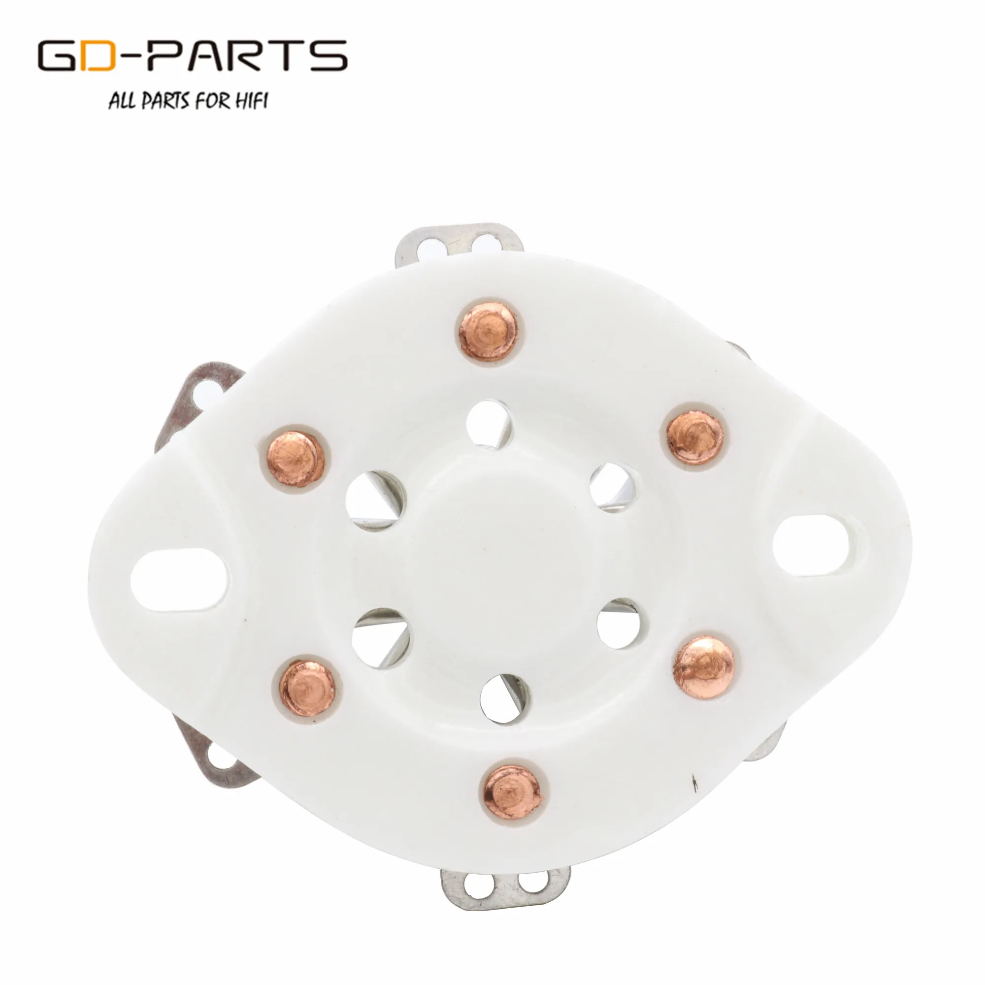 GD-PARTS Gold Plated 6pin Ceramic Vacuum Tube Socket Valve Base for A5 6C6 6D6 41 42 57 77 78 1265 RK43 RK49 Panel Chassis Mount