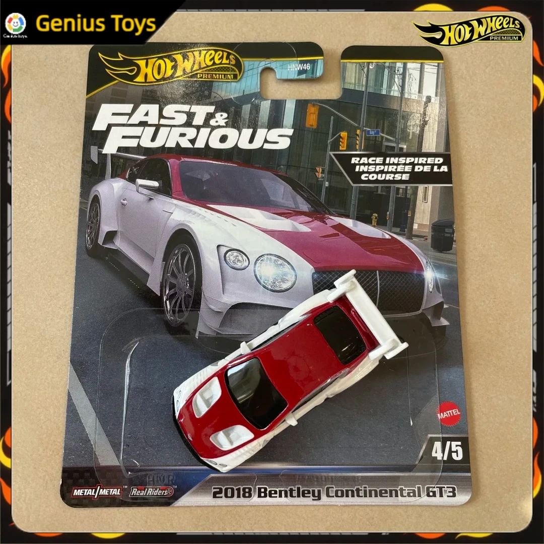 

Hot Wheels Premium Fast & Furious 2018, литая под давлением модель автомобиля из сплава Bentley GT3, масштаб 1/64, коллекционная игрушка-автомобиль для мальчиков и взрослых
