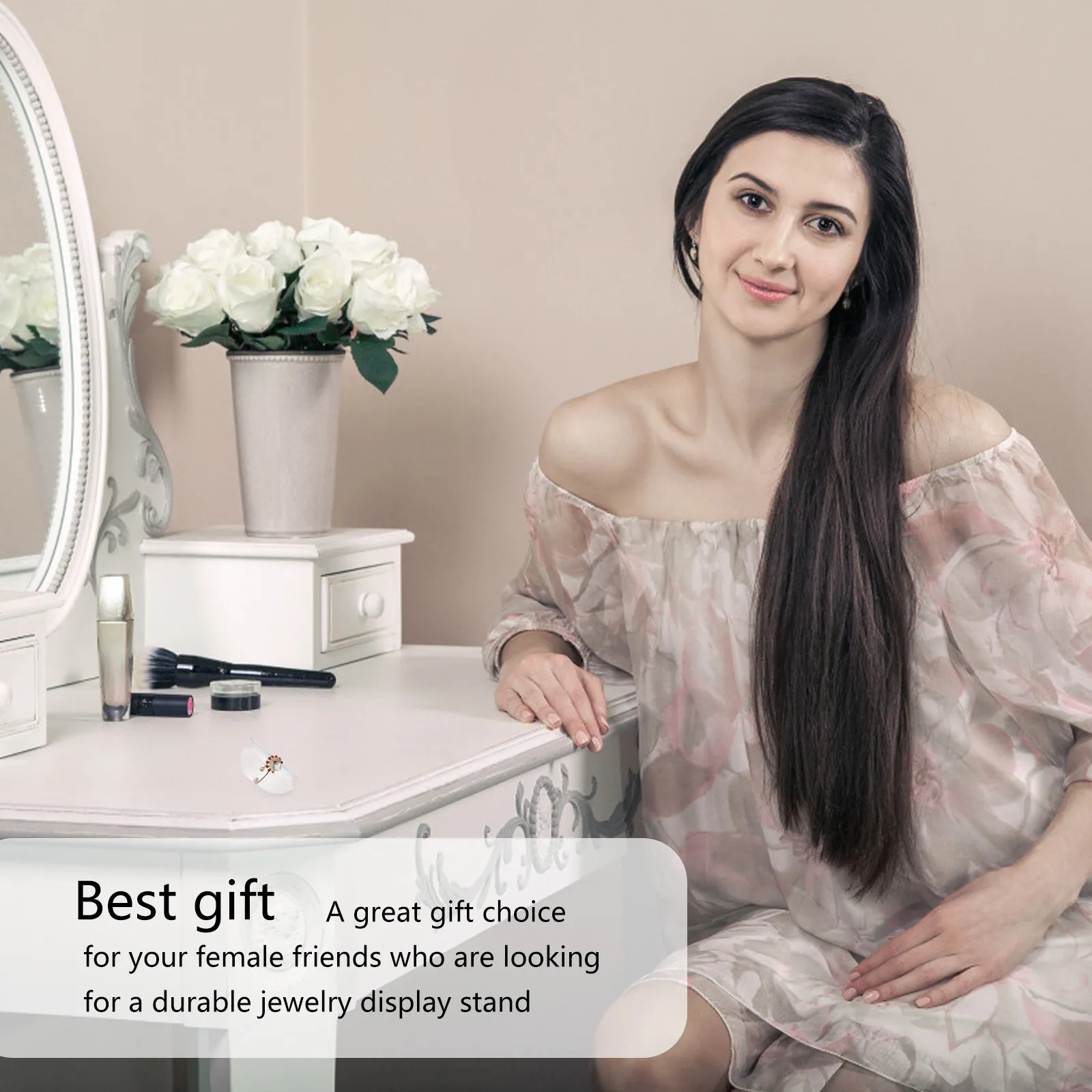 

100Pcs Stylish Round Plastic Ring Display Sheets Creative Jewelry Organizer for Rings Storage Display Home Jewelry Store