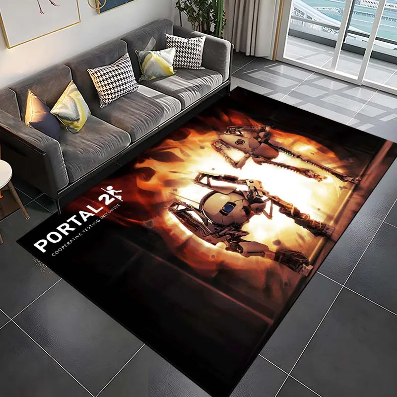 15 Sizes Aperture P-Portal 2 Pattern Artwork Carpet Bedroom Living Room Carpet Kitchen Floor Mat Home Decor Non-Slip Floor Mat