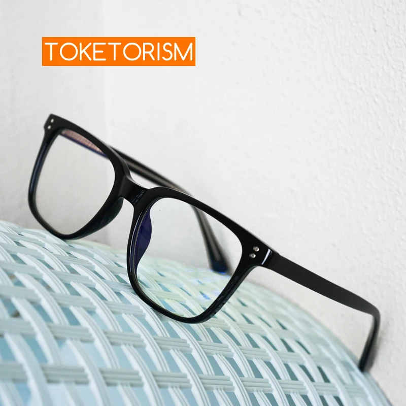 

Toketorism Trendy Square Glasses For Women Retro Men's Anti Blue Eyeglasses Optical Frames 2802