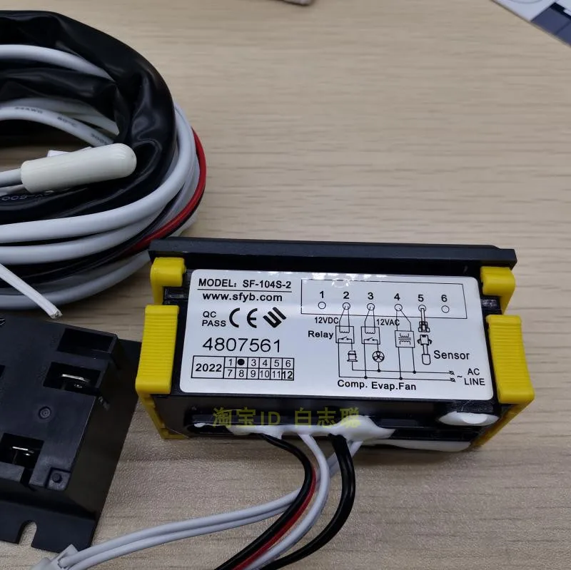 Imagem -02 - Armazenamento Frio Controlador de Temperatura Eletrônico Ajustável Controlador de Temperatura Display Digital Acessórios Sf104s2 de