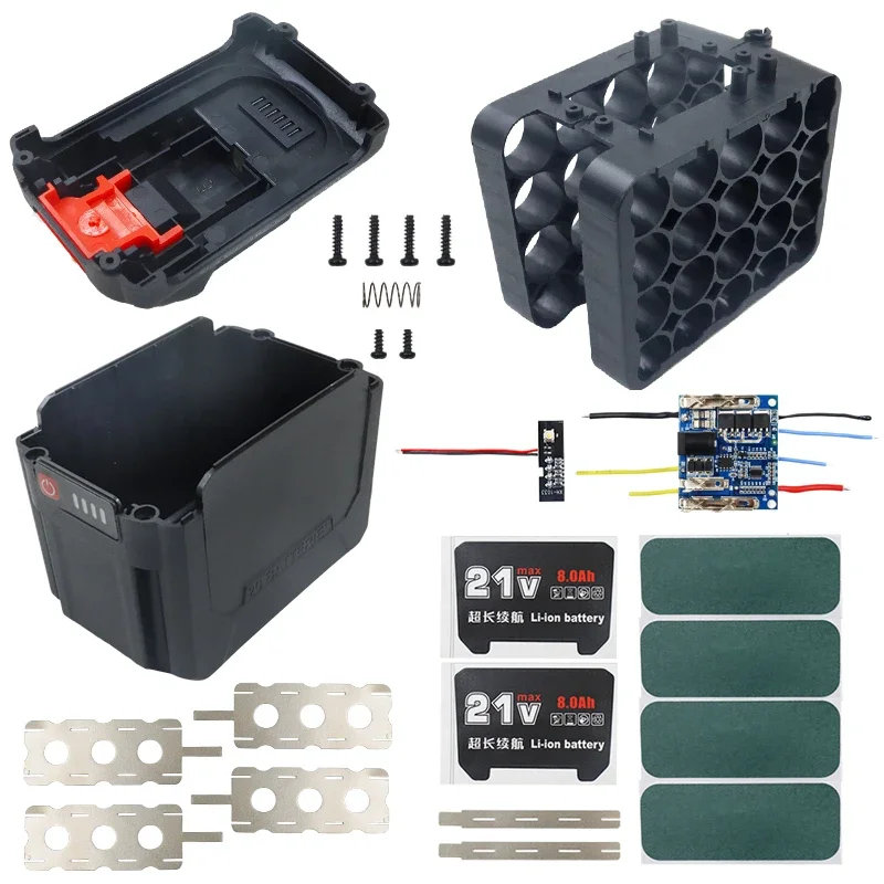 Caja de batería de iones de litio 20X18650, placa de circuito de protección de carga PCB para Lomvum Zhipu Hongsong Jingmi para batería de litio Makita de 18V