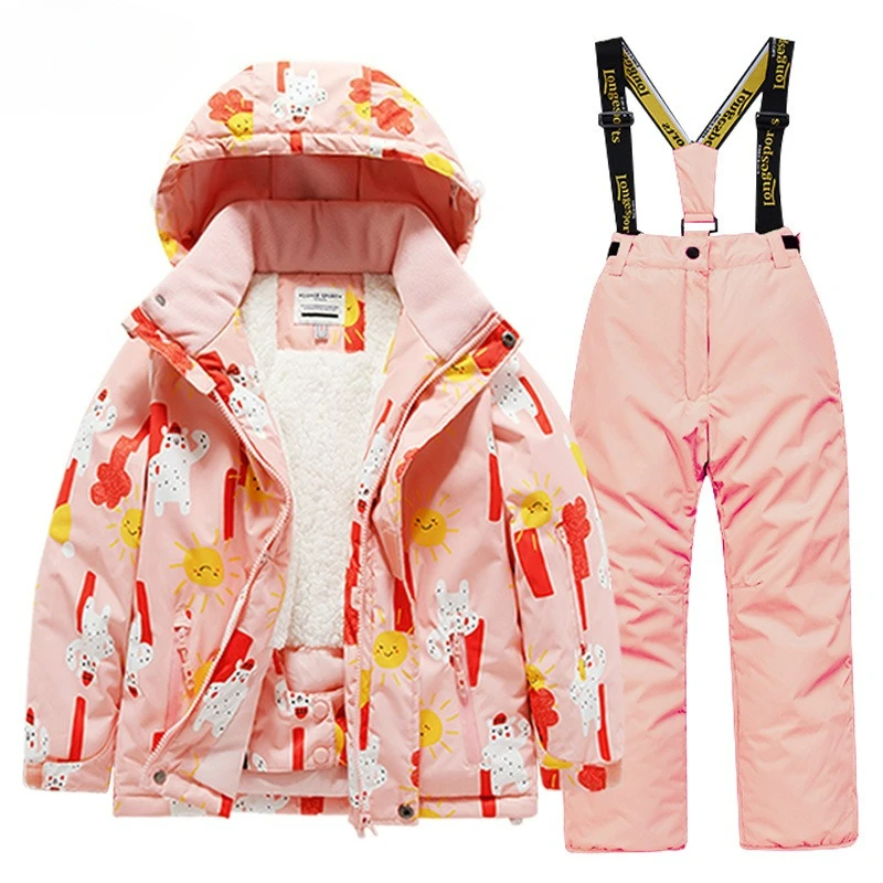 

5-15T Kids Girls Boys Ski Suits Snowboard Coat Pant Waterproof Windproof Warm Children Outdoor Sportwear Snowboard Skiing Suit