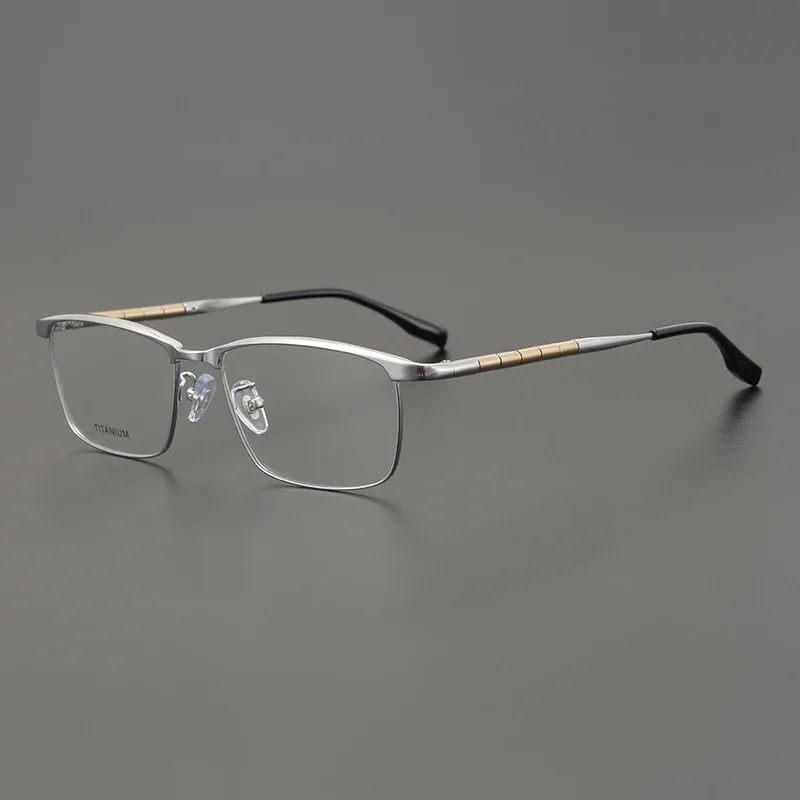 Ultralight Pure Titanium Glasses Frame Business Full Square Men Myopia Anti Blue Light Japanese Handmade Designer Eyewear 2023