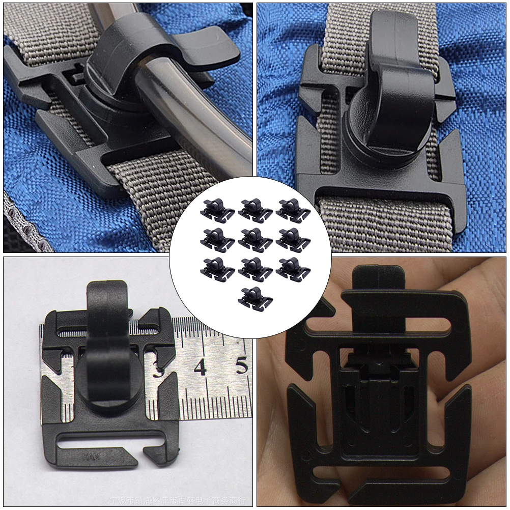 

10 Pcs ABS Plastic Clips Durable Lightweight Mountings Outdoor Backpack Accessories Backpack Tools Rainy Weather