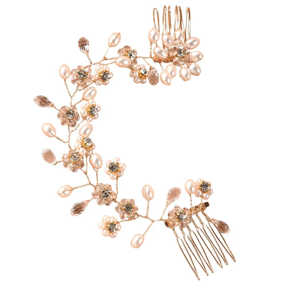 

Crystal Hair Comb Bridal Wedding Headdress Floral Accessory Crystal Decorated Party Anniversary Honey Moon