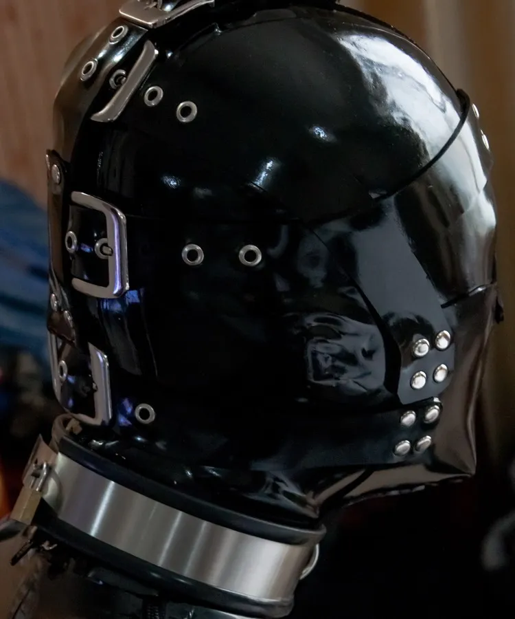 

(DM231) Чистая ручная работа, 100% натуральный латекс, аксессуар для маски на голову, оборудование