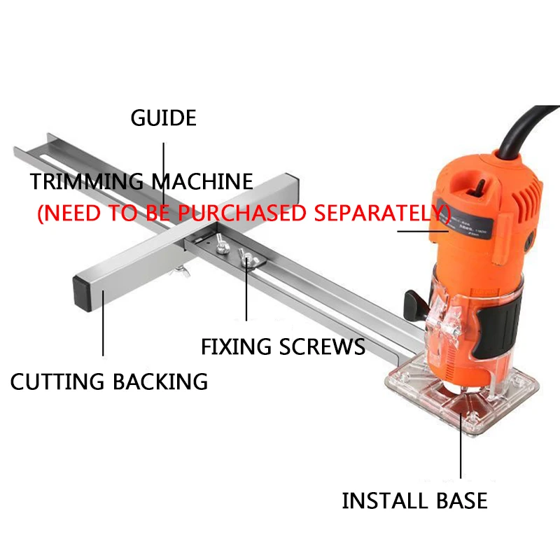 Multifunctional Trimming Machine Bracket Flip-Up Carving Hole Opener Cutting Plate Artifact Slotter Woodworking Tool