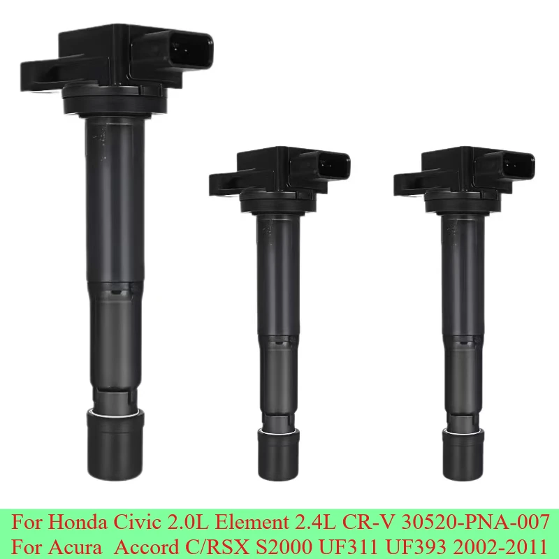 

3 шт. высокопроизводительные катушки зажигания для Honda Civic 2.0L Element 2.4L CR-V Acura Accord C/RSX, детали для обновления двигателя UF311