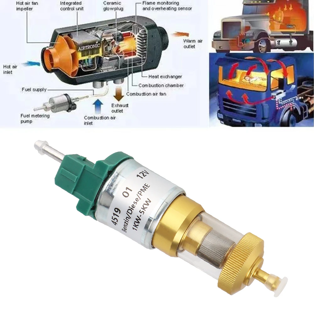 22ml 12v aquecedor de carro bomba de combustível 1kw-5kw aquecedor sistema de estacionamento de carro medição bomba de óleo combustível aquecedor ultra silencioso acessórios automotivos