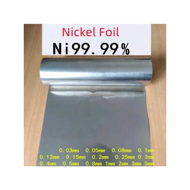 High Purity 0.01mm-1mm Nickel Foil Roll Ni 99.9% for Scientific Research Experiments