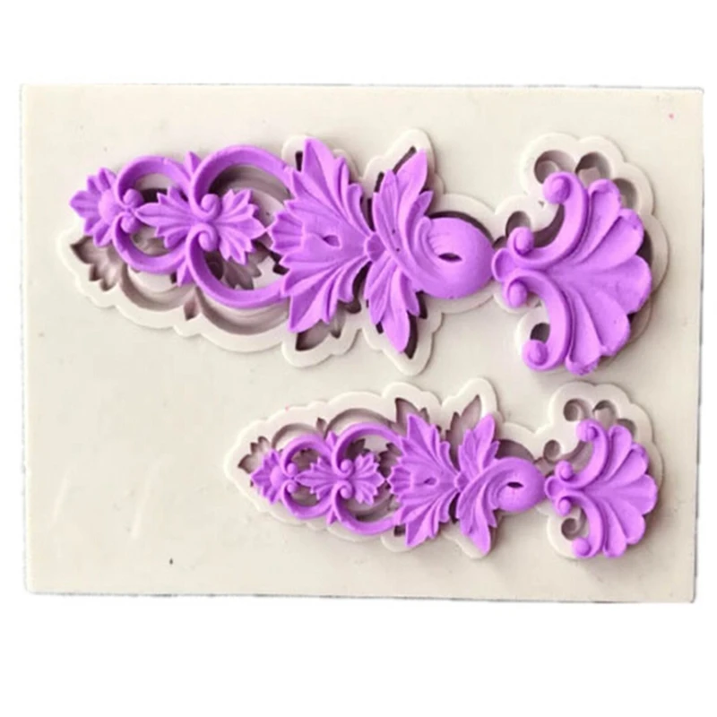 Vintage Relief Silicone Lace Mold Gumpaste Chocolate Clay Candy Moulds Cake Border Fondant Mold Decorating Tool