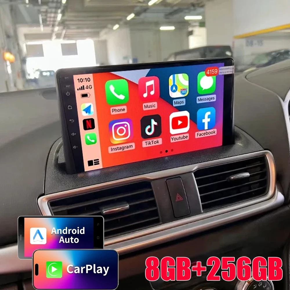 

9-дюймовый автомобильный радиоприемник для Mazda 3 Axela 2013-2018 2 Din Android 15 стерео GPS-навигация мультимедийный видеоплеер головное устройство 4G + WIFI