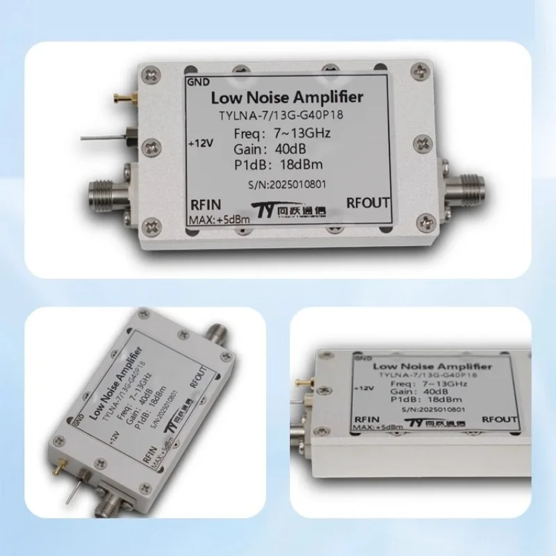 7-13GHz RF Low Noise Amplifier LNA Signal Amplification Low Noise Amplifier X-Band High Sensitivity Receiving