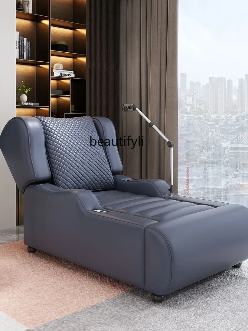 Light Luxury First Class Single Electric Sofa Office Leisure Massage Function Adjustable Bed Chair Space Capsule Recliner