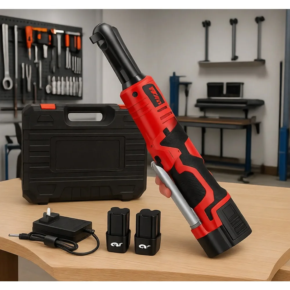 

Беспроводной гайковерт 3/8 дюйма, 550 об/мин, с регулируемой скоростью, LED-подсветкой, 7 насадок, 2 аккумулятора, быстрое зарядное устройство