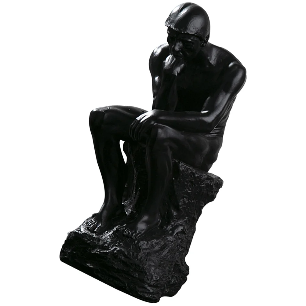 

Desktop Thinker Nordic Thinker Statue Resin Sculpture Minimalist Home Office Decor Nordic Style Shelf Tabletop Decoration