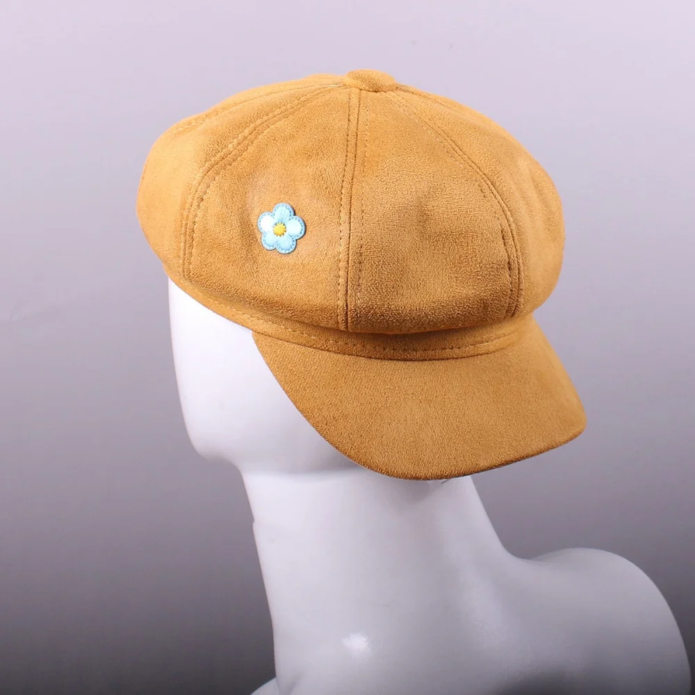 

Anime Baby Cosplay Cap Yellow Hats Adult Unisex Beret Solid Color Headwear Party Accessories Props