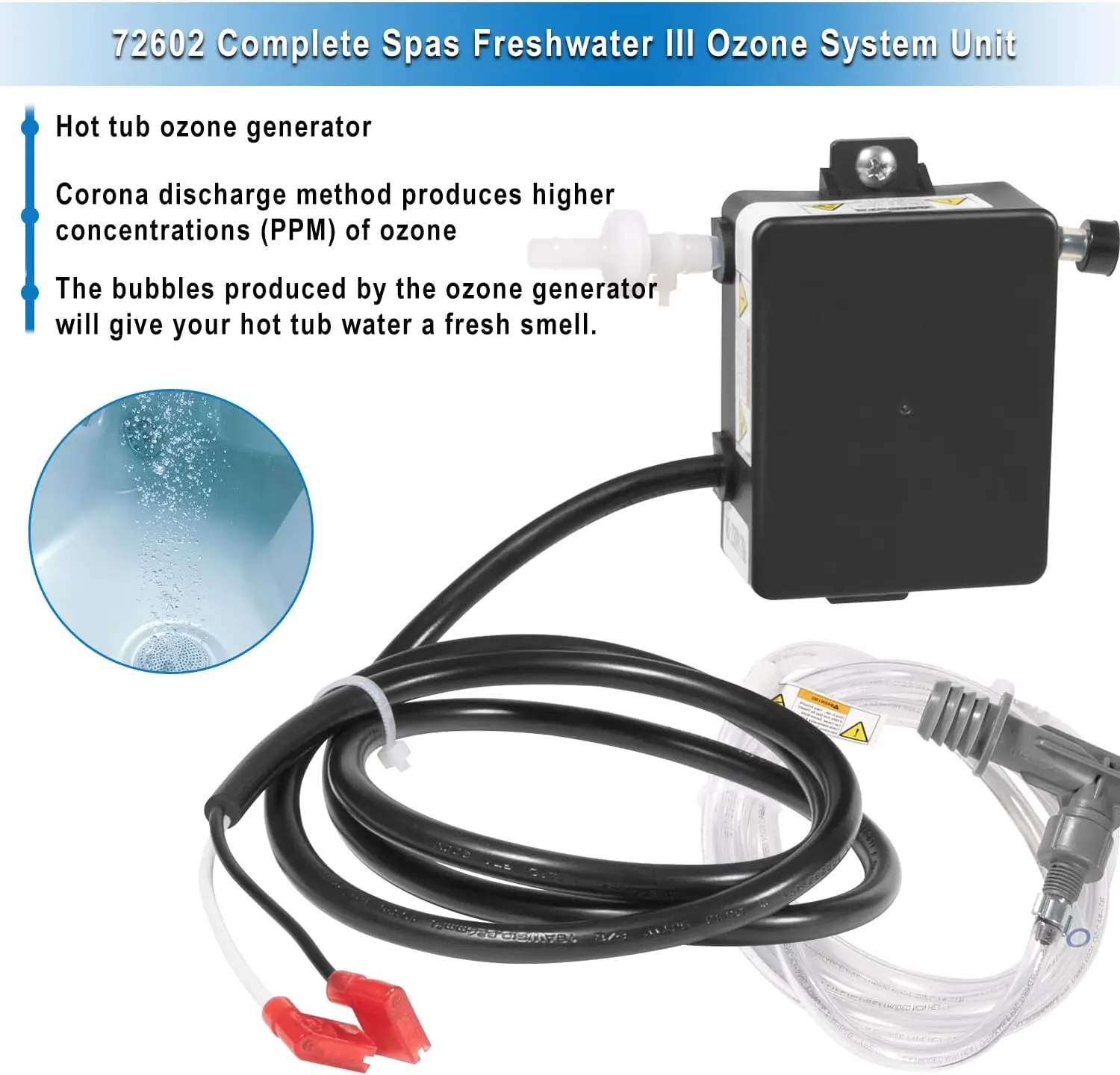 72602 Complete Ozonator Unit Ozone Generator Replacement Parts for Watkins Freshwater III Ozone System for Hot Spring Spas & Hot