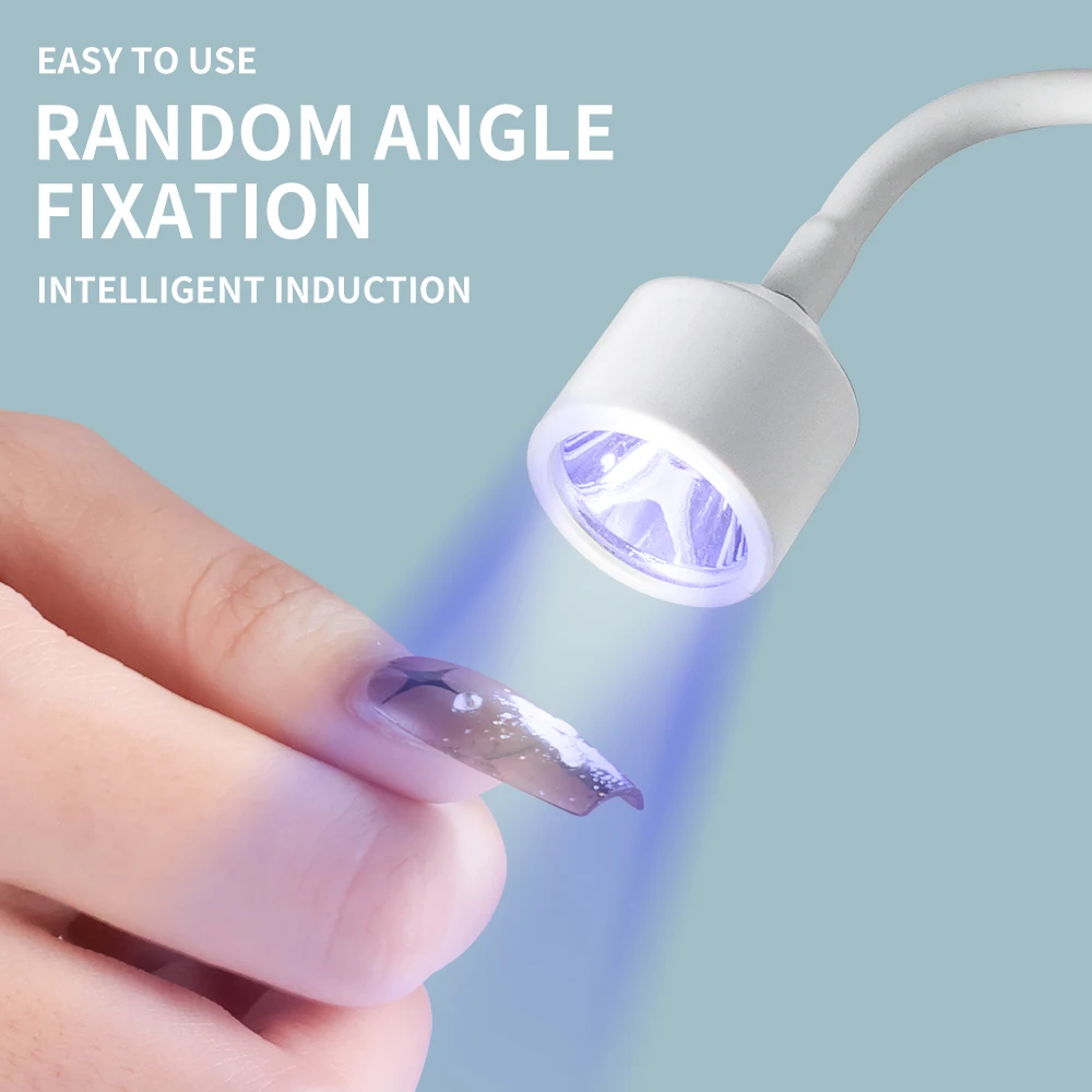 USB الأشعة فوق البنفسجية LED مسمار مصباح المحمولة مكتب الأشعة فوق البنفسجية ضوء للأظافر هلام البولندية تجفيف 360 درجة بحرية قابل للتعديل لمجفف الأظافر مانيكير #5