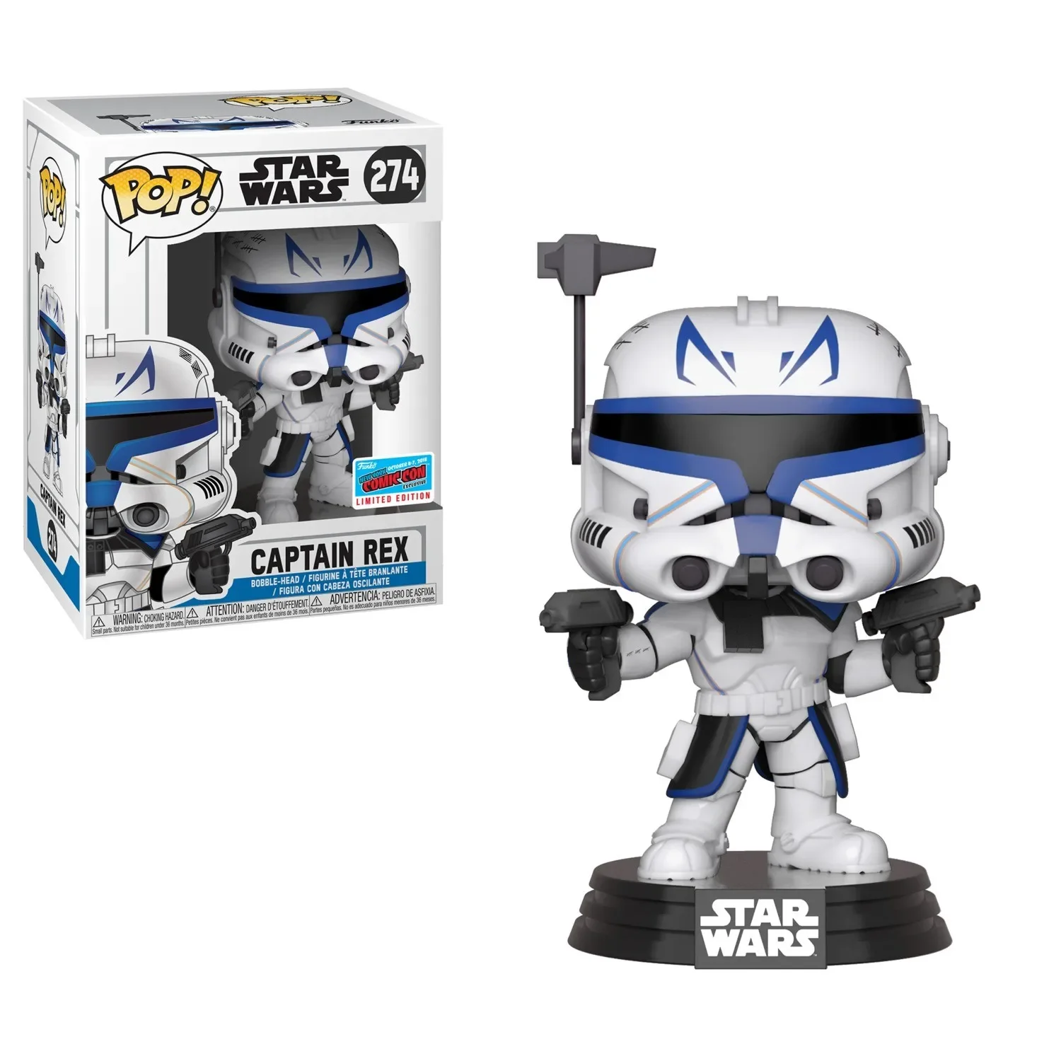 Funko POP Star Wars Captain Rex 274# Vinyl Figure Fall Convention Exclusive Comic Con Collection Limited Edition Model Toys