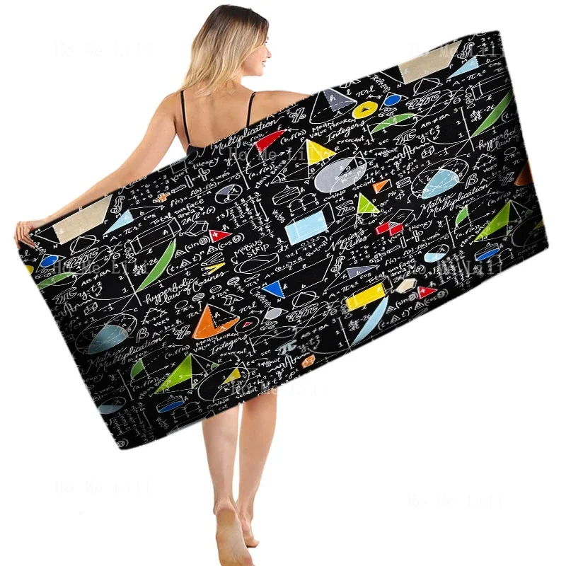 Eternal Treasure-Toalla de secado rápido apta para Fitness, "Álgebra de regreso a la escuela", fórmulas de equación geométrica de ciencia matemáticas