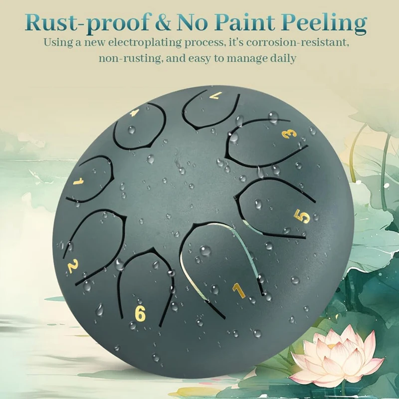 Hot AD-Hollow Drum Six-Inch Eight-Tone Rain Drum, Pleasant Sound Healing Instrument Children's Hand Drum Forget Worry Drum